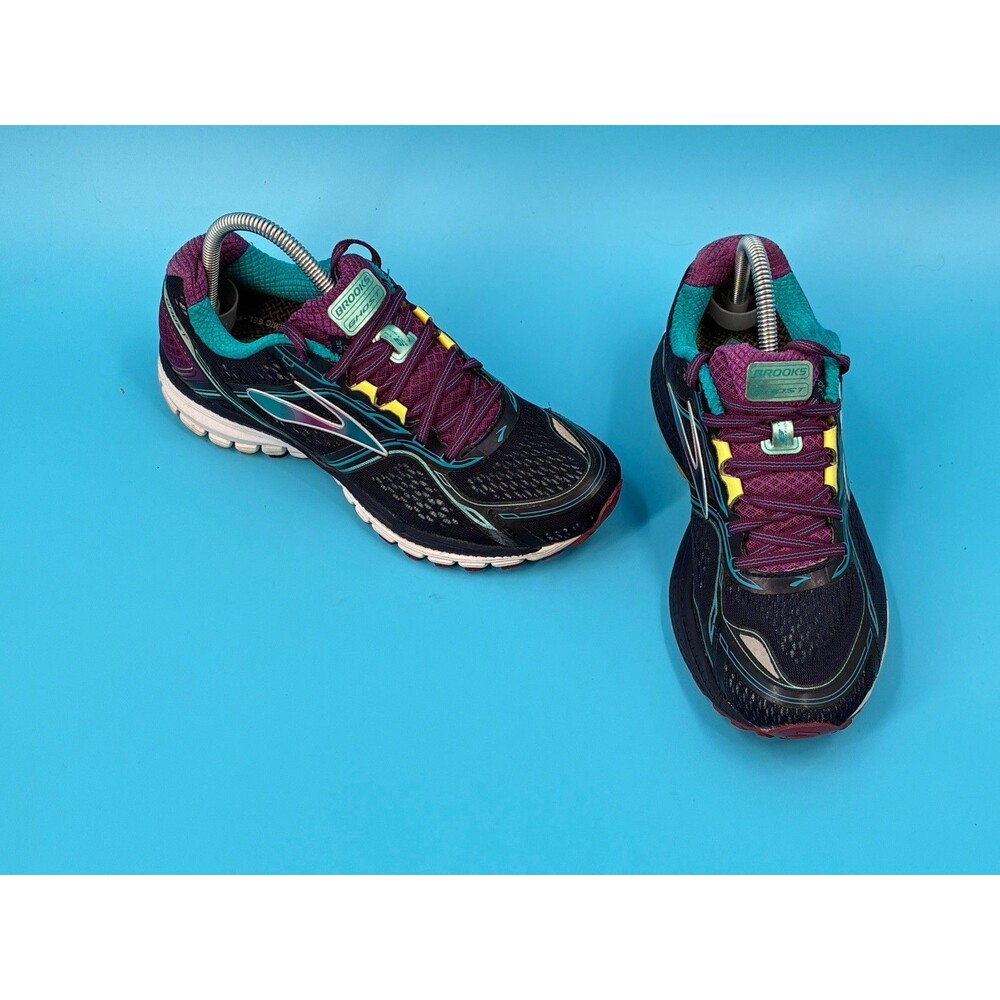 Brooks Ghost 8 Women’s 9 B Running Shoes Peacoat Purple Teal 1201931B431